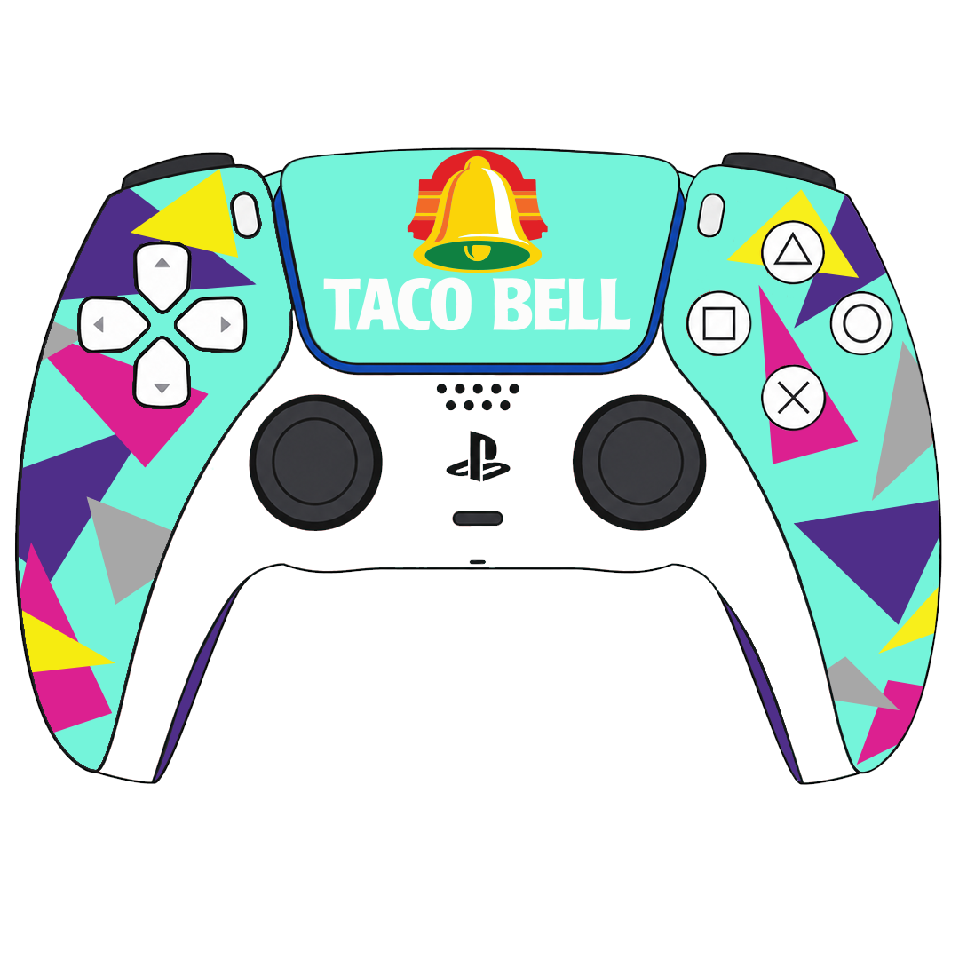 Custom Airbrushed Controller Sony Playstation 5 PS5 - Taco Bell Live Mas Food