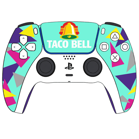 Custom Airbrushed Controller Sony Playstation 5 PS5 - Taco Bell Live Mas Food