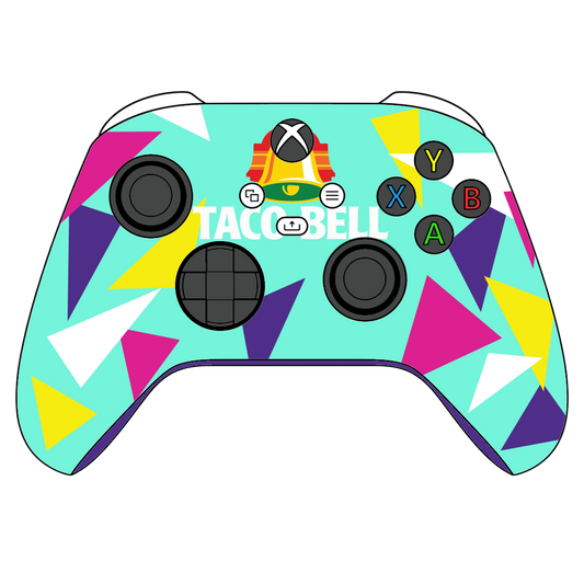 Custom Airbrushed Controller Microsoft Xbox Series X - Xbox One S - Taco Bell Live Mas Food