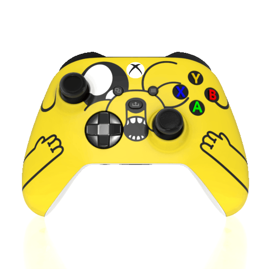 Custom Airbrush Controller Microsoft Xbox Series X - Xbox One S -Adventure Time Jake Dog