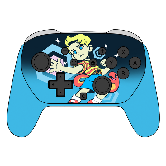 Custom Airbrush Painted Controller Nintendo Switch 2 Two - SSBU Smash Bros Anime Earth bound Magic RPG
