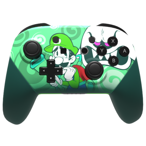 Custom Controller Nintendo Switch Pro - Smash brothers Ultimate Luigi Number One
