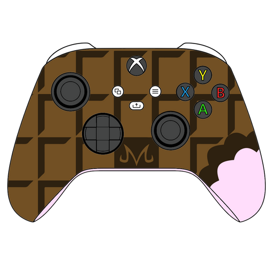 Custom Airbrush Controller Microsoft Xbox Series X - Xbox One S - Dragon Ball Z Majin Buu Chocolate