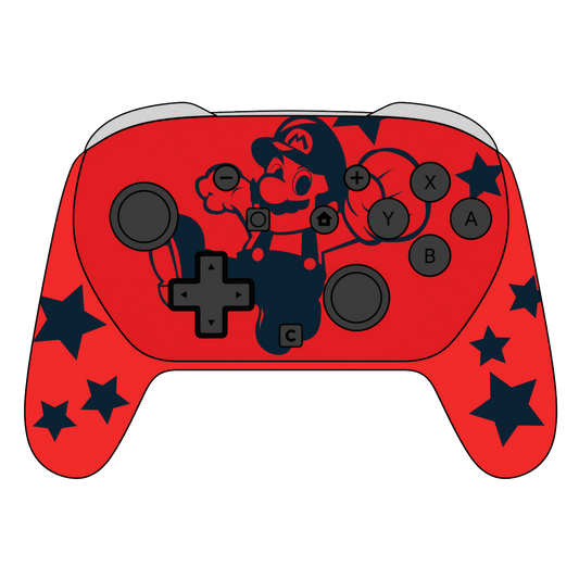 Custom Airbrush Painted Controller Nintendo Switch 2 Two - SSBU Smash Bros Mario Classic SNES NES Platform RPG Gaming