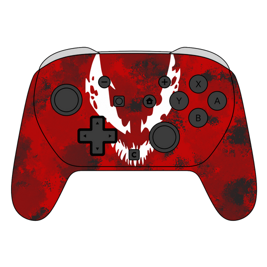 Custom Airbrush Painted Controller Nintendo Switch 2 Two - Maximum Carnage Spiderman Rivals Spiderverse Comic Book