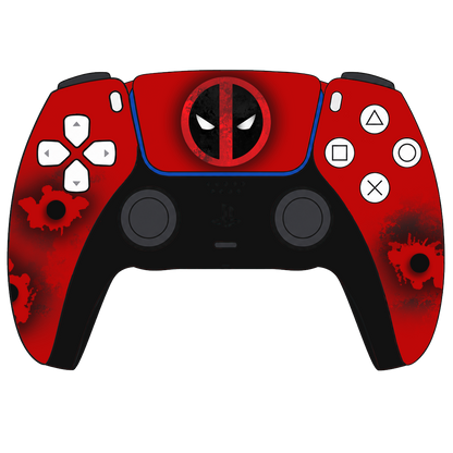 Custom Airbrush Painted Sony PlayStation 5 PS5 - Maximum Effort Deadpool Merc With A Mouth