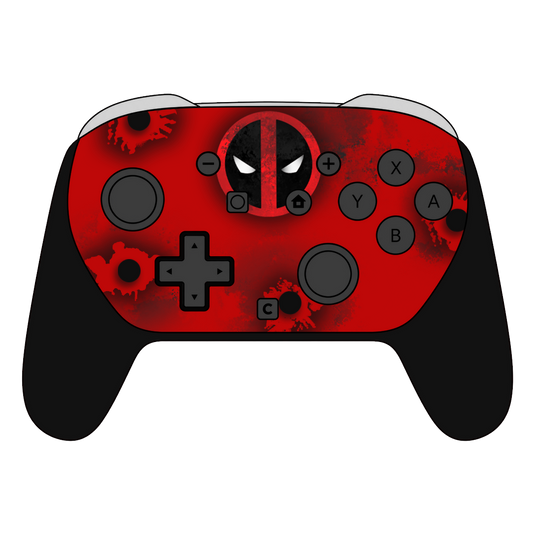 Custom Airbrush Painted Controller Nintendo Switch 2 Two - Maximum Effort Deadpool Violence Blood FPS Shooter Chimmichanga Unicorn Mutan Spiderman Rivals Spiderverse Comic Book