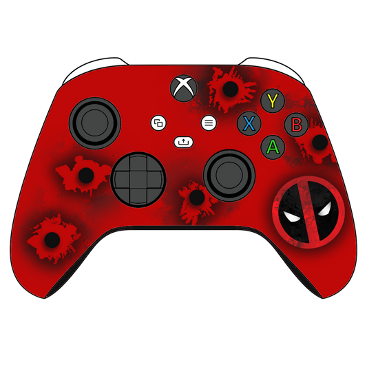 Custom Airbrush Controller Microsoft Xbox Series X - Xbox One S - Maximum Effort Deadpool Merc With A Mouth