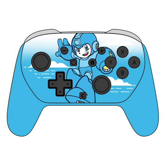 Custom Airbrush Painted Controller Nintendo Switch 2 Two - SSBU Megaman Scifi Science Platform Classic NES