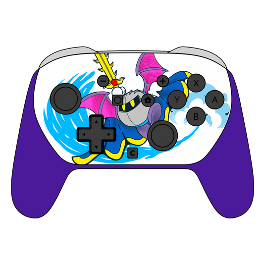 Custom Airbrush Painted Controller Nintendo Switch 2 Two - SSBU Kirby Air riders Platform Classic Smash Bros Meta knight