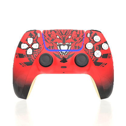 Custom Airbrush Painted Sony PlayStation 5 PS5 - Monster Hunter Rathalos Dragon Red Black Worlds 