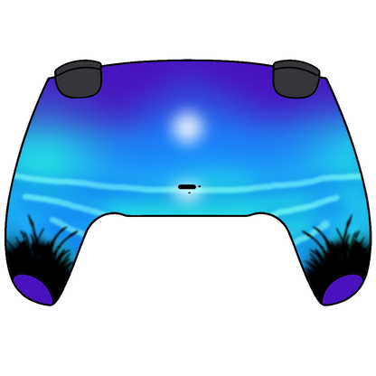 Custom Airbrush Painted Sony PlayStation 5 PS5 - Moonlight Oasis Tropical Beach Ocean