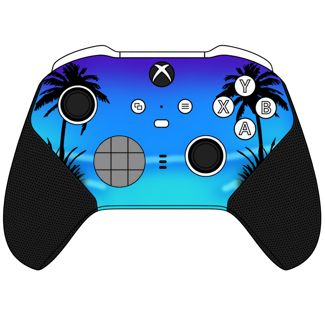 Custom Controller Microsoft Xbox One Series 2 Elite - Moonlight Oasis Tropical Beach Ocean