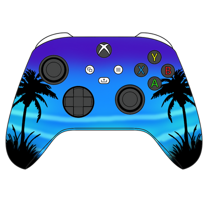 Custom Controller Microsoft Xbox Series X - Xbox One S - Moonlight Oasis Tropical Beach Ocean