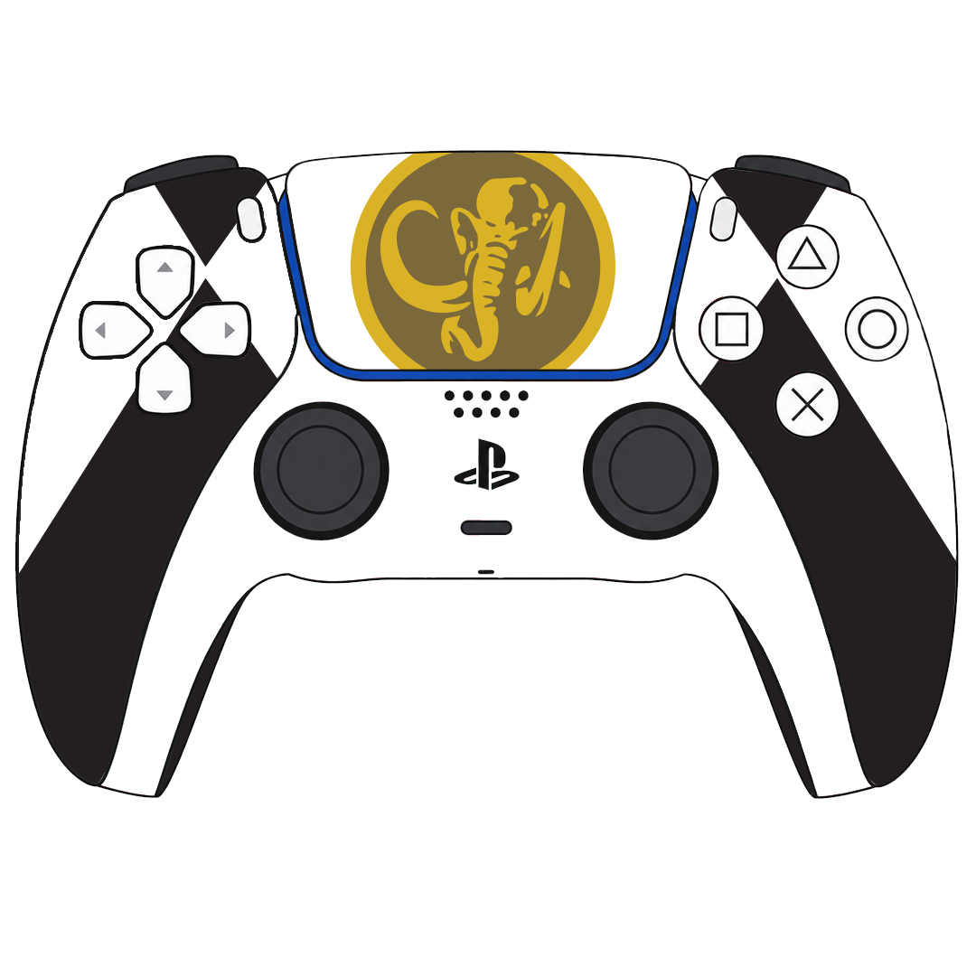 Custom Airbrushed Controller Sony Playstation 5 PS5 - Power Rangers Morphin Time Black