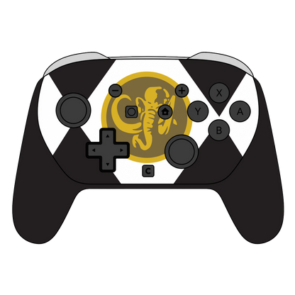 Custom Airbrush Painted Controller Nintendo Switch 2 Two - Power Rangers Morphin Time Black