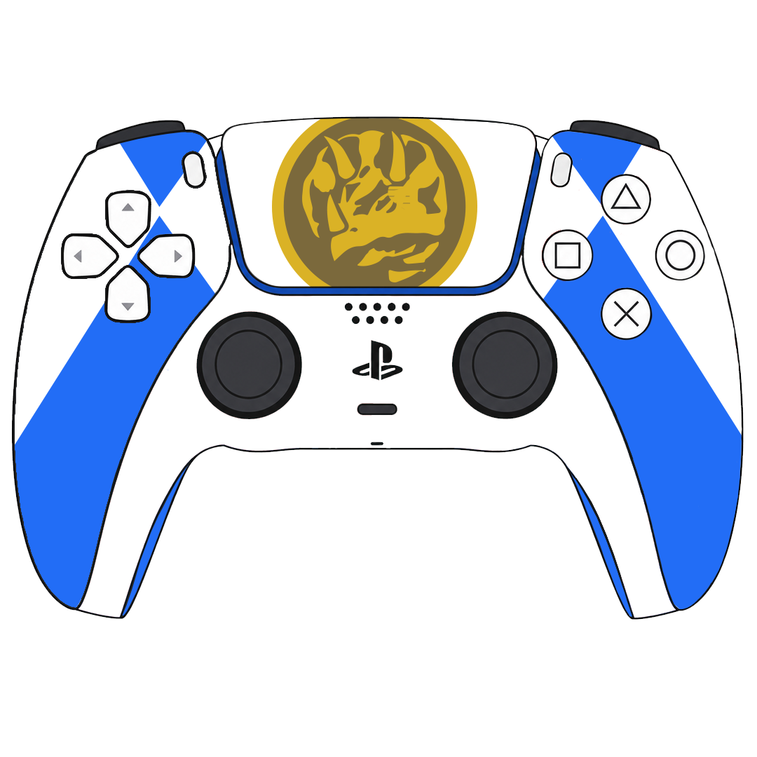 Custom Controller Sony Playstation 5 PS5 - Power Rangers Morphin Time Blue