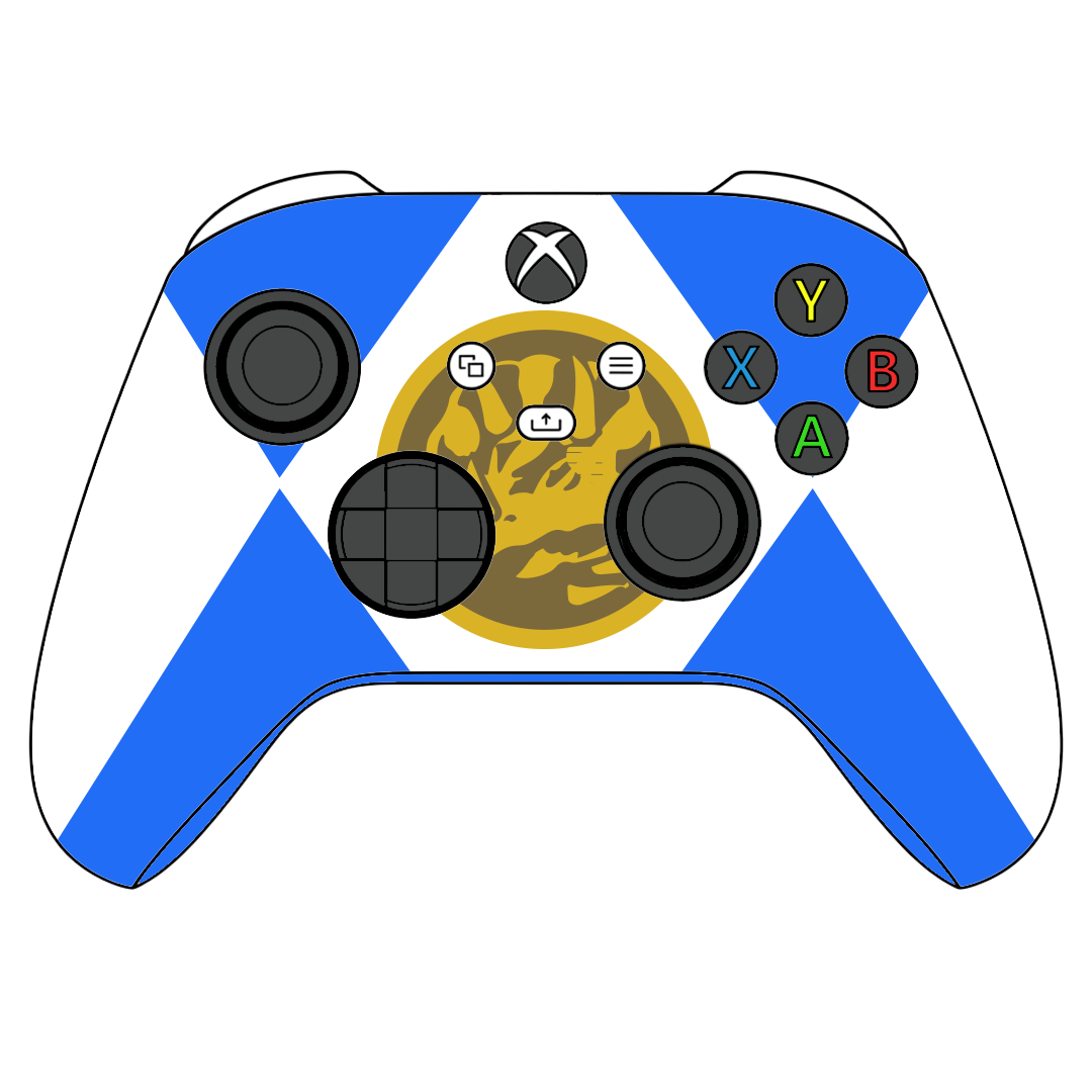 Custom Airbrushed Controller Microsoft Xbox Series X - Xbox One S - Power Rangers Morphin Time Blue