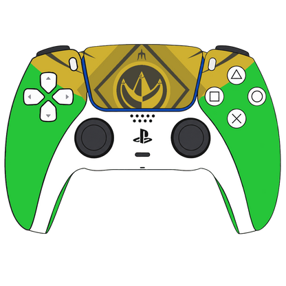 Custom Airbrushed Controller Sony Playstation 5 PS5 - Power Rangers Morphin Time Green