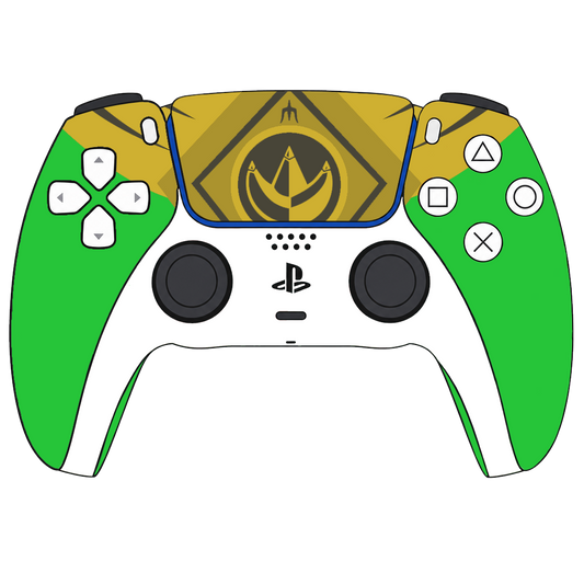 Custom Airbrushed Controller Sony Playstation 5 PS5 - Power Rangers Morphin Time Green