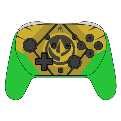 Custom Airbrush Painted Controller Nintendo Switch 2 Two - Power Rangers Morphin Time Green