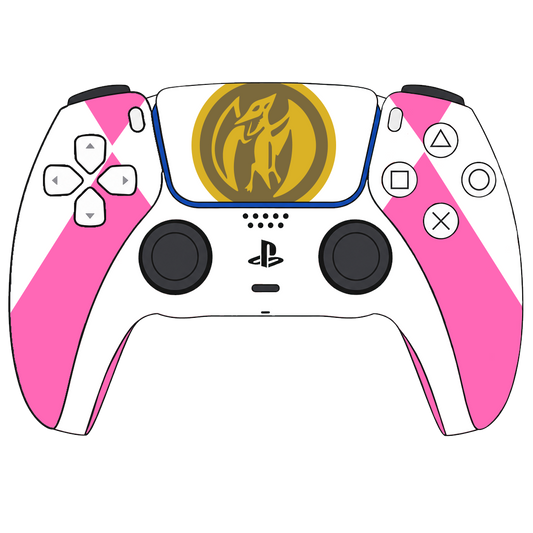 Custom Controller Sony Playstation 5 PS5 - Power Rangers Morphin time Pink