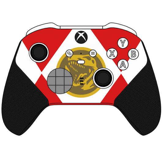 Custom Controller Microsoft Xbox One Series 2 Elite - Power Rangers Morphin Time Red