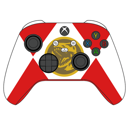 Custom Airbrushed Controller Microsoft Xbox Series X - Xbox One S - Power Rangers Morphin Time Red