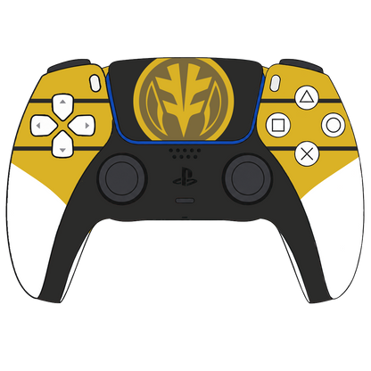 Custom Airbrushed Controller Sony Playstation 5 PS5 - Power Rangers Morphin Time White
