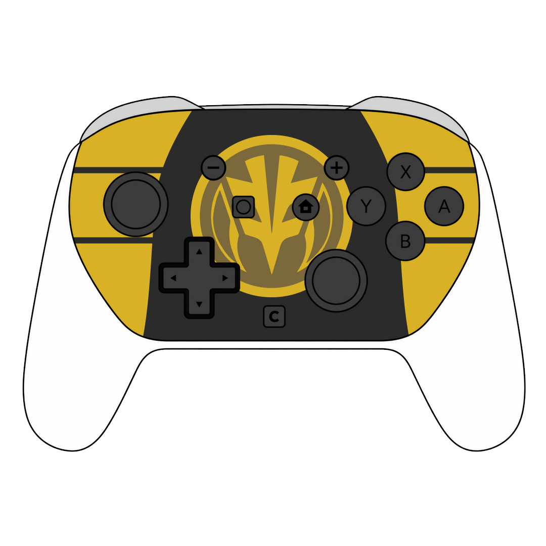 Custom Airbrush Painted Controller Nintendo Switch 2 Two - Power Rangers Morphin Time White