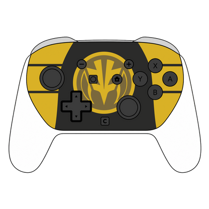 Custom Airbrush Painted Controller Nintendo Switch 2 Two - Power Rangers Morphin Time White