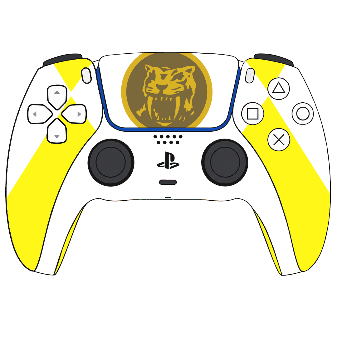 Custom Controller Sony Playstation 5 PS5 - Power Rangers Morphin Time Yellow