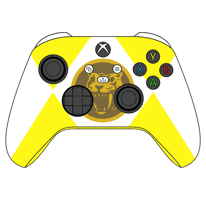 Custom Airbrushed Controller Microsoft Xbox Series X - Xbox One S - Power Rangers Morphin Time Yellow