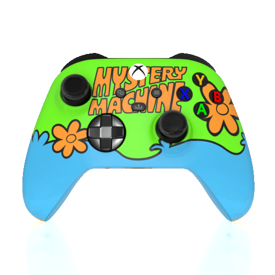 Custom Airbrush Controller Microsoft Xbox Series X - Xbox One S -Scooby Snack The Gang Mystery Machine Van