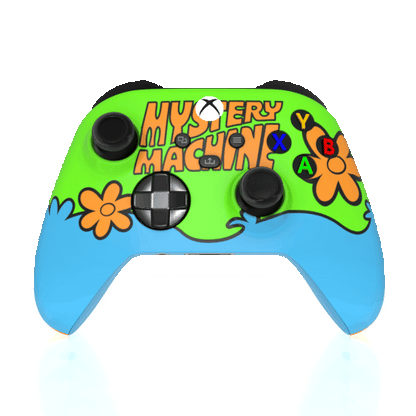 Custom Airbrush Controller Microsoft Xbox Series X - Xbox One S -Scooby Snack The Gang Mystery Machine Van
