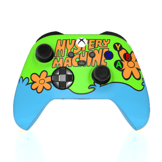 Custom Airbrush Controller Microsoft Xbox Series X - Xbox One S -Scooby Snack The Gang Mystery Machine Van