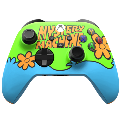 Custom Airbrush Controller Microsoft Xbox Series X - Xbox One S -Scooby Snack The Gang Mystery Machine Van