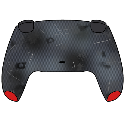 Custom Airbrushed Controller Sony Playstation 5 PS5 - N7 Carbon Mass Effect