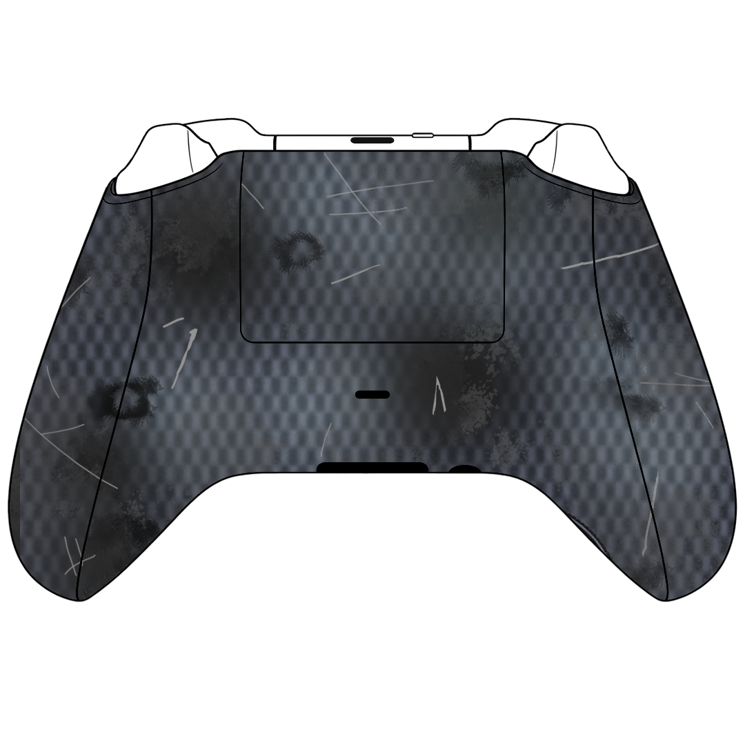 Custom Airbrush Hydrodip Controller Microsoft Xbox Series X - Xbox One S - N7 Carbon Mass Effect