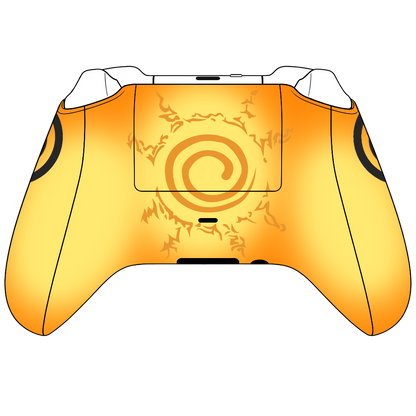 Custom Controller Microsoft Xbox Series X - Xbox One S - Anime Naruto Nine Tails Sage Form Orange and Black 