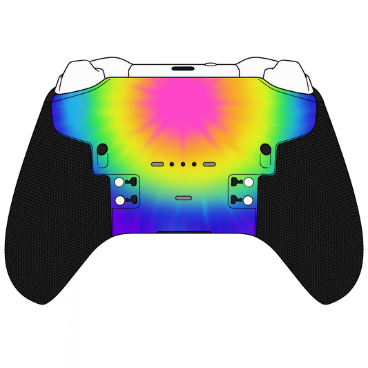 Custom Controller Microsoft Xbox One Series 2 Elite - Neon Tie Dye Hippie 70s Psychedelic