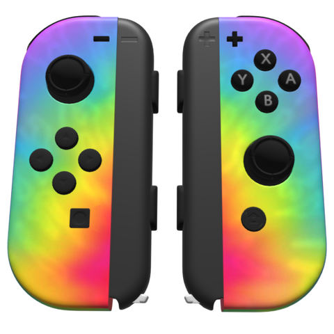 Custom Controller Nintendo Switch Joycons - Neon Tie Dye Hippie 70s Psychedelic