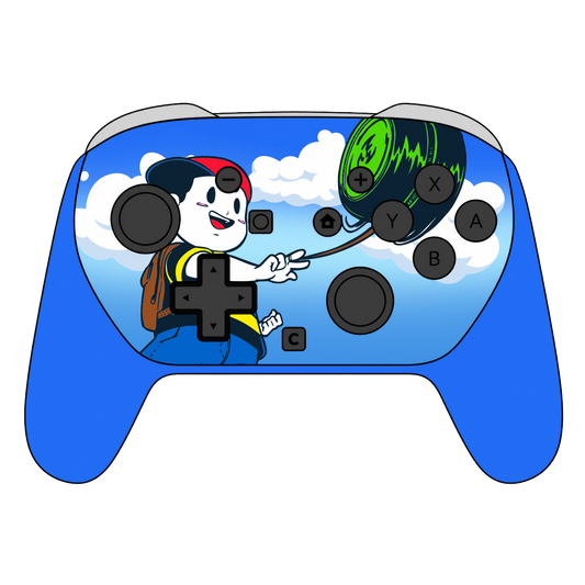 Custom Airbrush Painted Controller Nintendo Switch 2 Two - Earthbound SSBU Smash Bros RPG