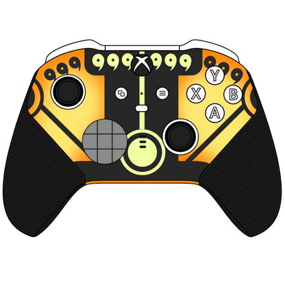Custom Airbrush Controller Microsoft Xbox Series X - Xbox One S - Elite - Anime Naruto Nine Tails Sage Form Orange and Black 