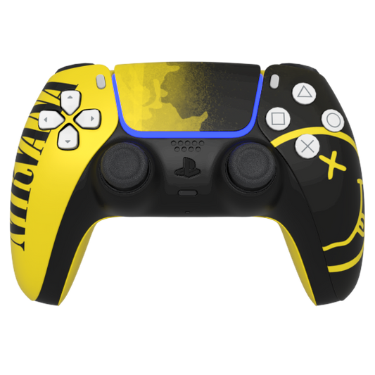 Custom Airbrushed Playstation 5 Controller - Nirvana Teen Spirit  Smiley Music Design