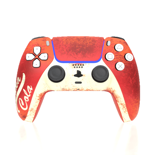 Custom Airbrush Painted Sony PlayStation 5 PS5 - Nuka Cola Fallout Soda Post Apocalypse Red Cream Retro Vintage