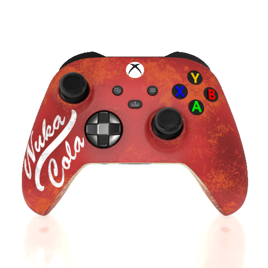 Custom Controller Microsoft Xbox Series X - Xbox One S - Nuka Cola Fallout Soda Post Apocalypse Red Cream Retro Vintage