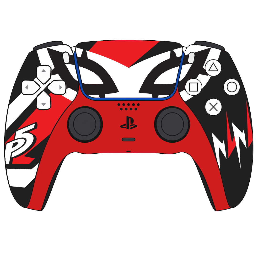 Custom Airbrush Painted Sony PlayStation 5 PS5 - Persona Joker RPG Video Game Anime