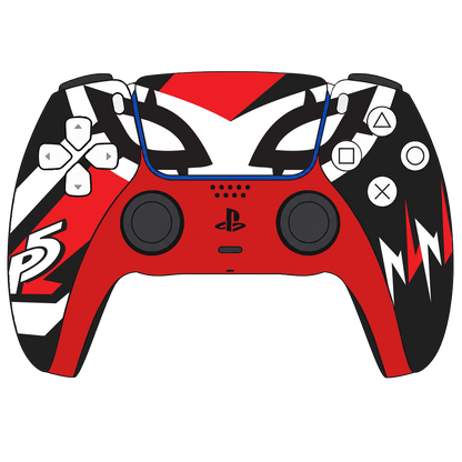 Custom Airbrush Painted Sony PlayStation 5 PS5 - Persona Joker RPG Video Game Anime