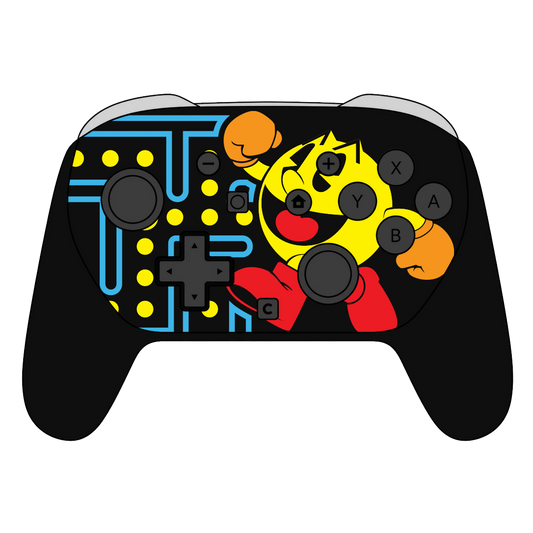 Custom Airbrush Painted Controller Nintendo Switch 2 Two - Arcade Retro Ghosts Cherries Pacman SSBU Smash Bros 